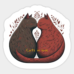 Cats in love #3 Sticker